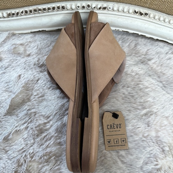 Crevo | Emery Blush Leather Slip On Slide Sandal, Size 11 NIB - Picture 10 of 16